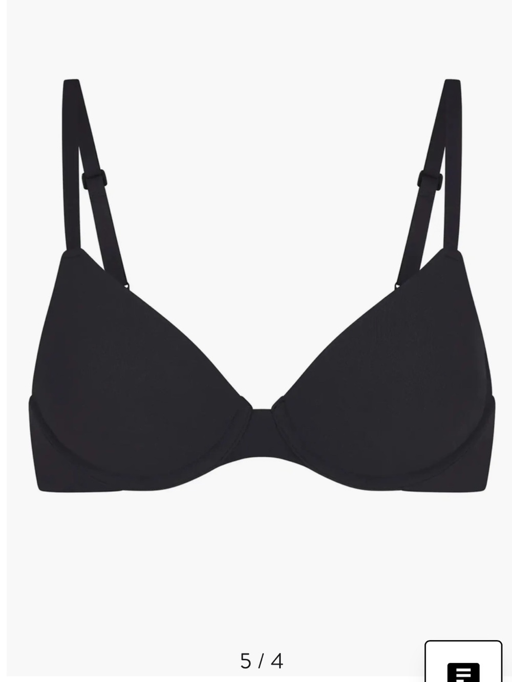 SKIMS Black Padded Underwire Bra